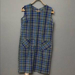 Plaid Vintage 1960’s Cotton Dress w/ Pockets